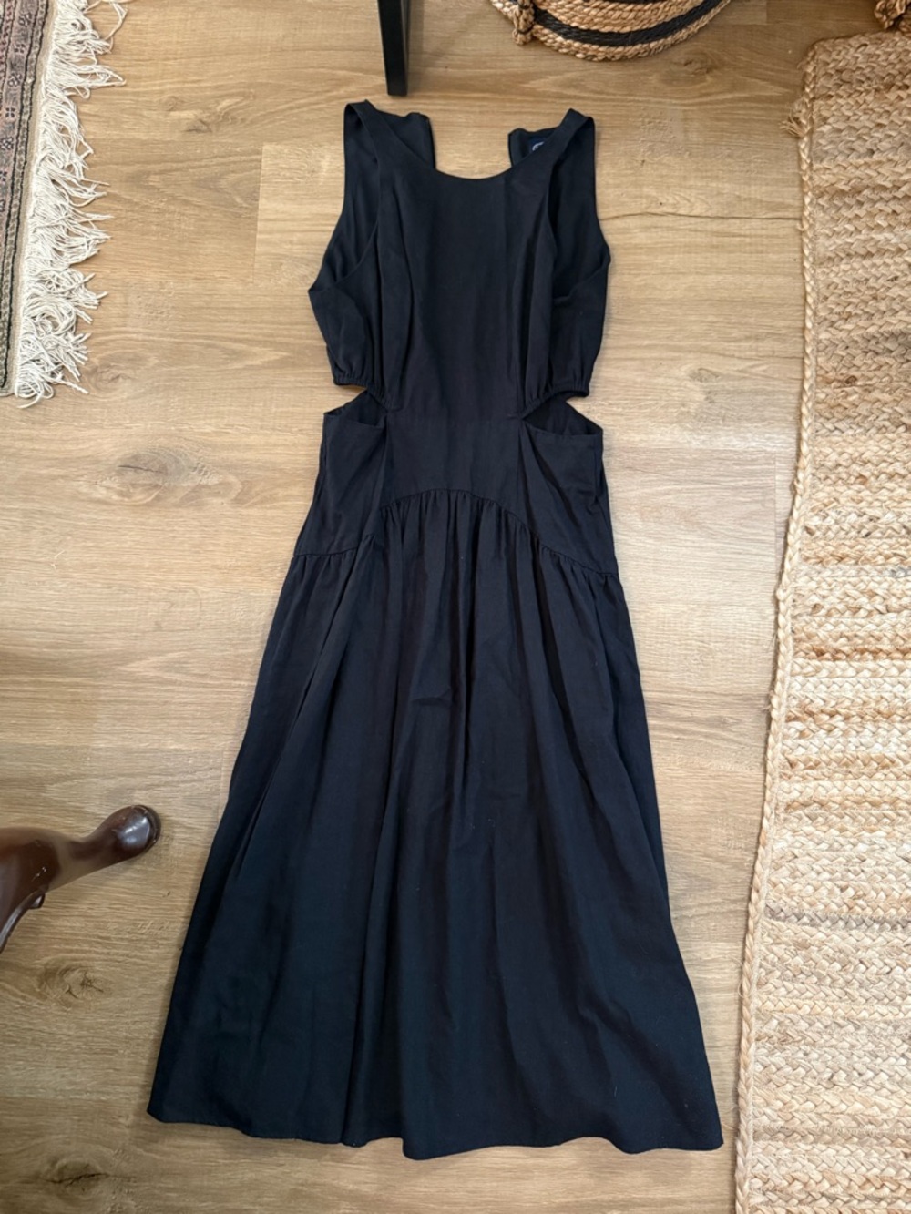 Sleeveless Black Cutout Maxi Dress - Women